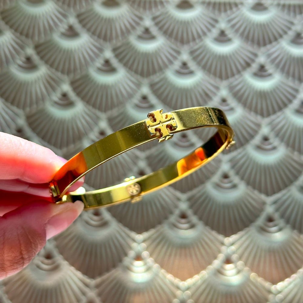 Tory Burch Gold Logo Bangle